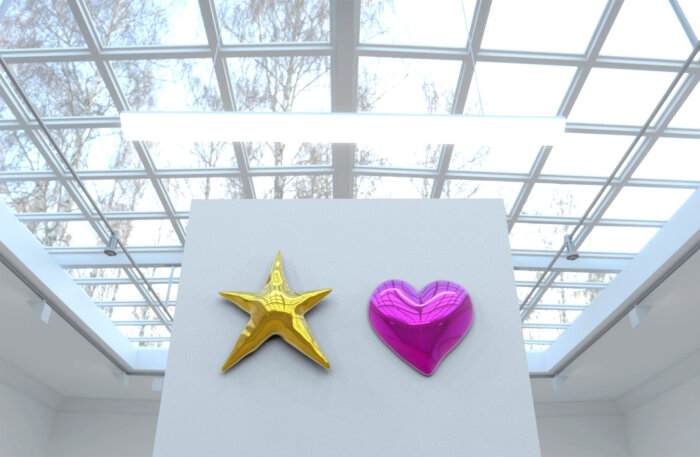 Wall Sculpture Heart and Star